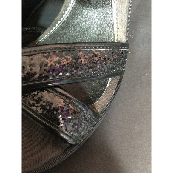 Sperry Top-Sider Harbordale Glitter Crisscross Strap Wedge Heels Sandals Size 9M - Picture 4 of 11
